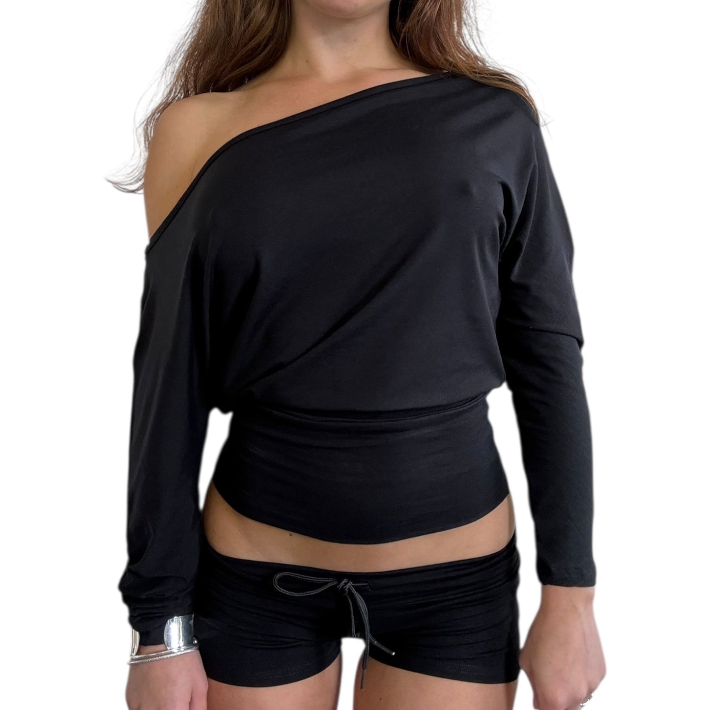 Tara Off Shoulder Top - Black