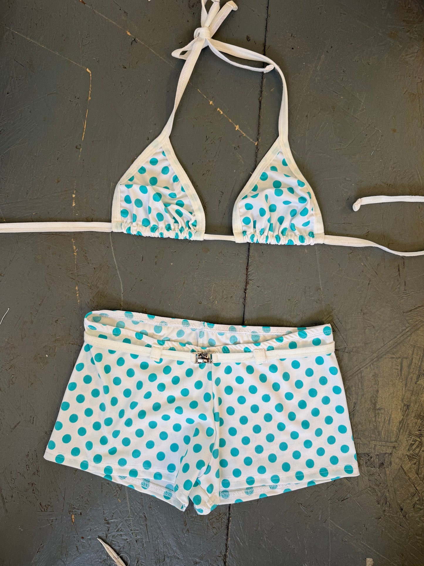 Minnie Bikini Shorts in Aqua Blue