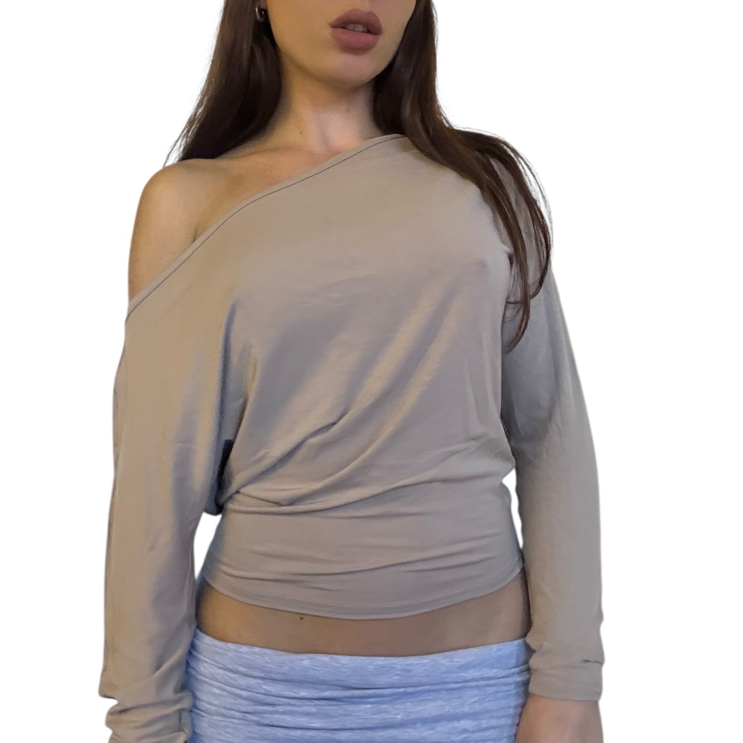 Lana Off Shoulder Top - Beige