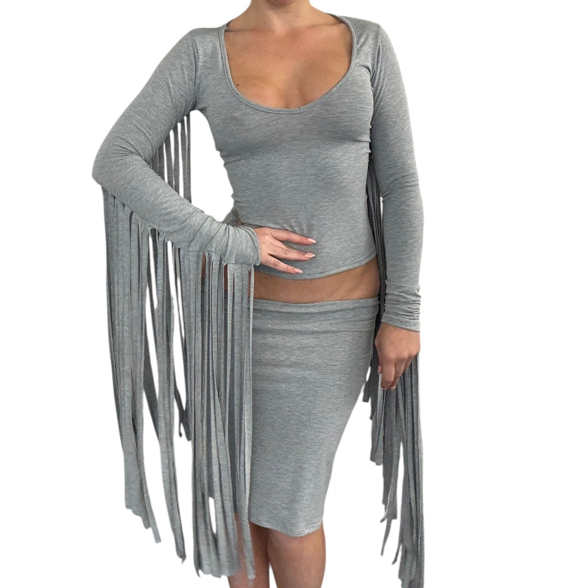 Devin Feinge Top - Marl Grey