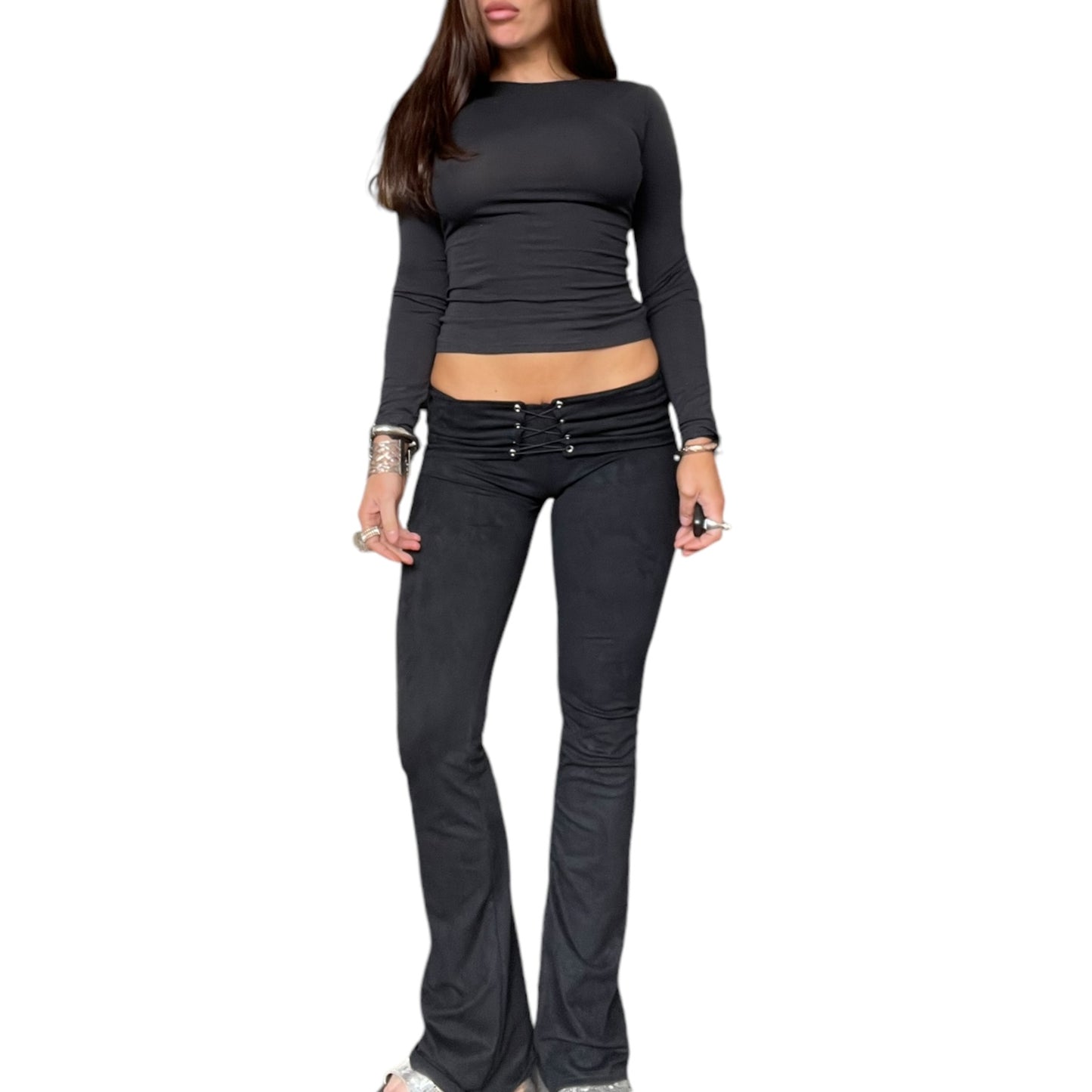 Siena Lace Up Flares