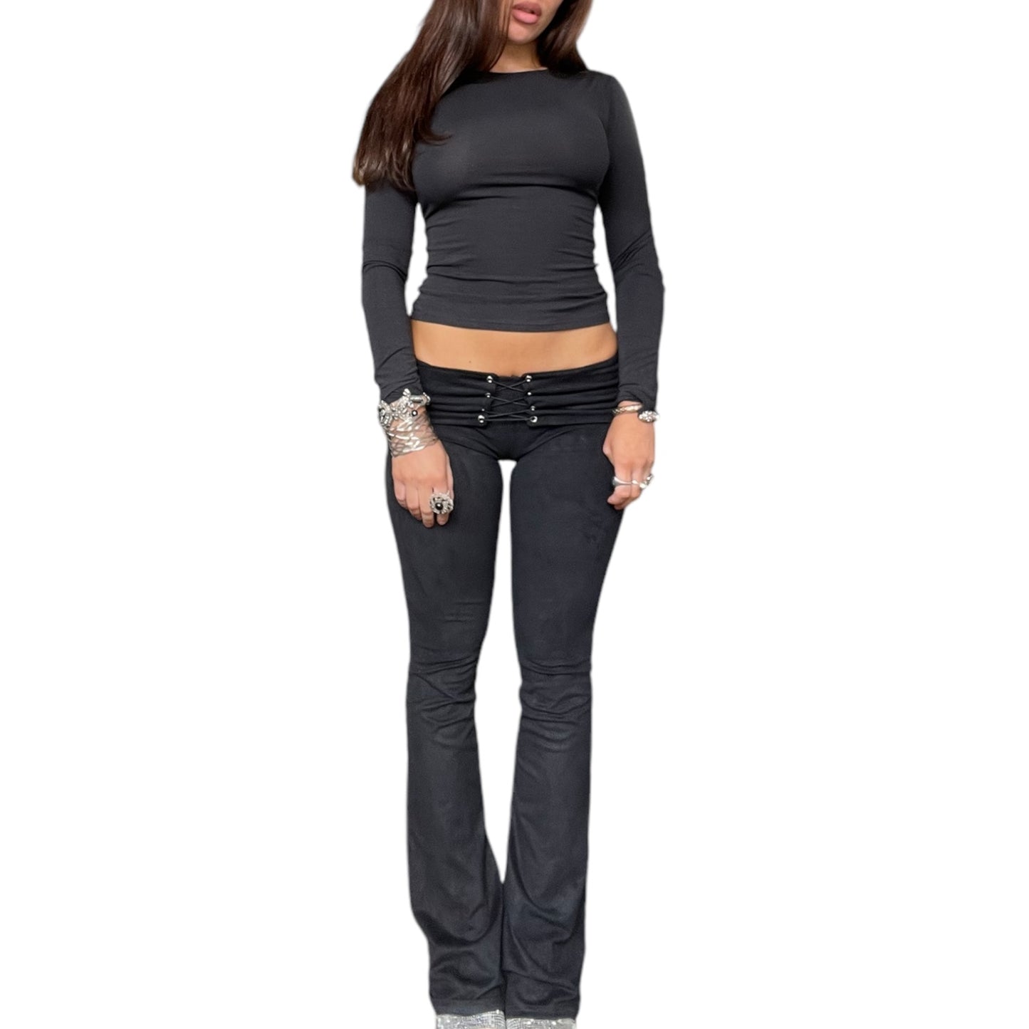 Siena Lace Up Flares