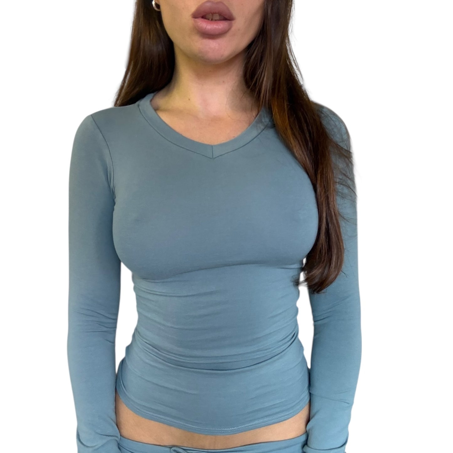 Lena Long Sleeved V-Neck Top