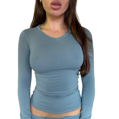 Lena Long Sleeved V-Neck Top