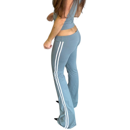 Teddy Stripe Flares