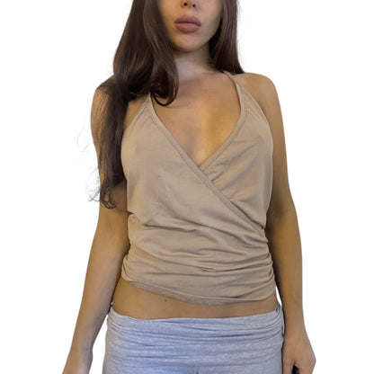 Violet Halter Cami - Beige