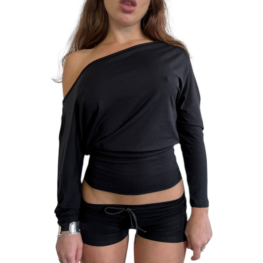 Tara Off Shoulder Top - Black