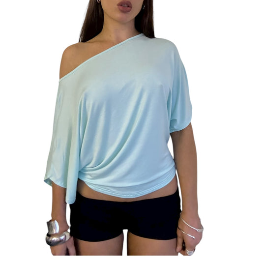 Demi Off Shoulder Top - Mint Green