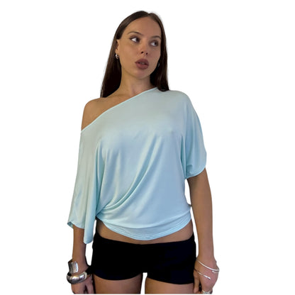 Demi Off Shoulder Top - Mint Green
