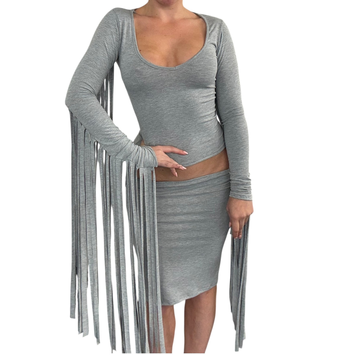 Devin Feinge Top - Marl Grey