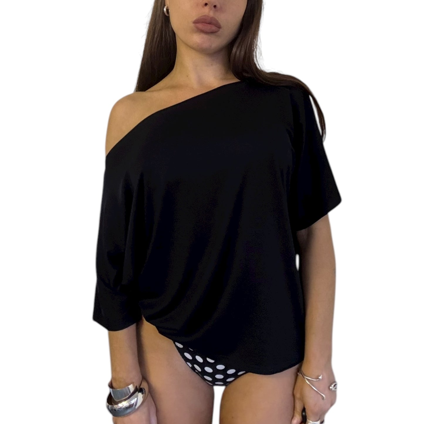 Emma Off Shoulder Top - Black