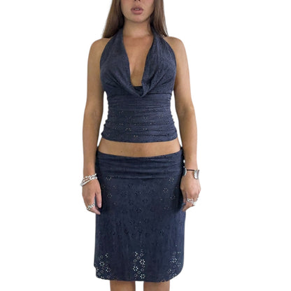 Sofia Foldover Midi Skirt