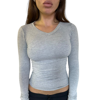 Lena Long Sleeved V-Neck Top