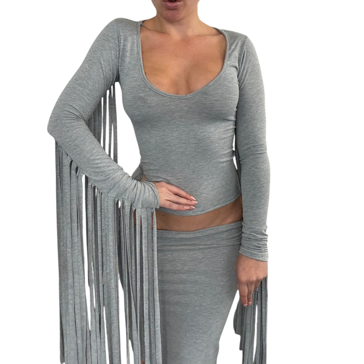 Devin Feinge Top - Marl Grey