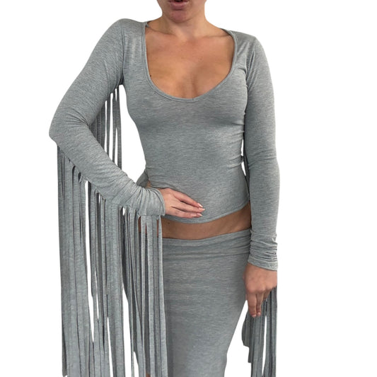 Devin Feinge Top - Marl Grey