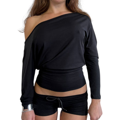 Tara Off Shoulder Top - Black
