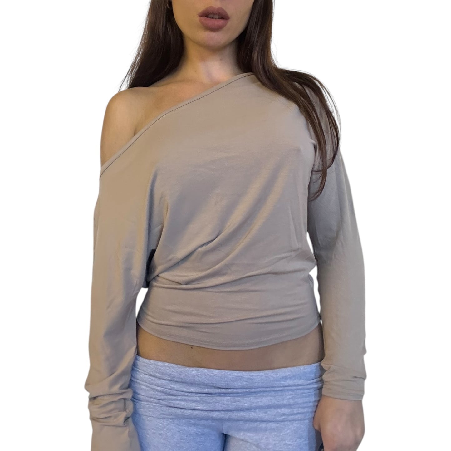 Lana Off Shoulder Top - Beige