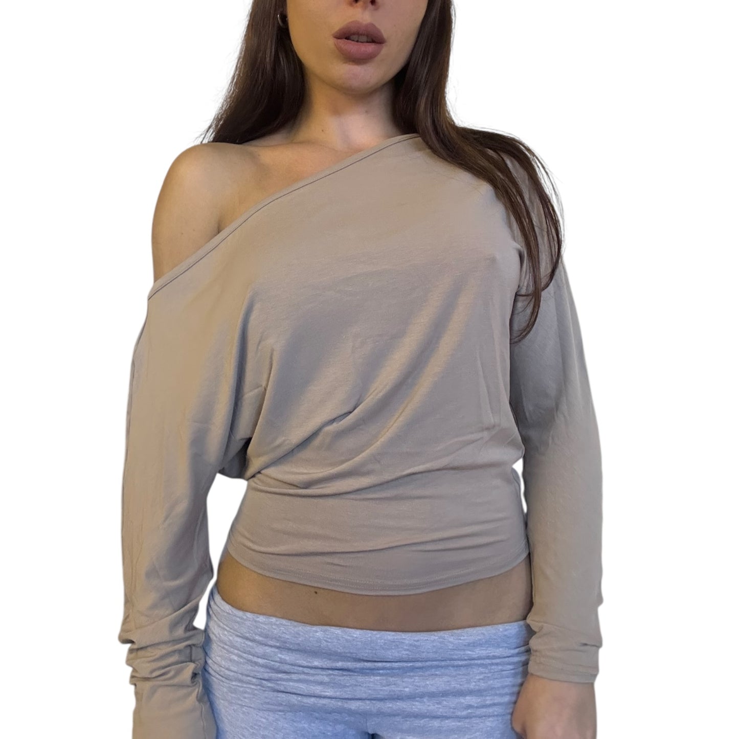 Lana Off Shoulder Top - Beige