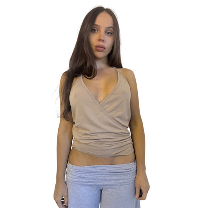 Violet Halter Cami - Beige