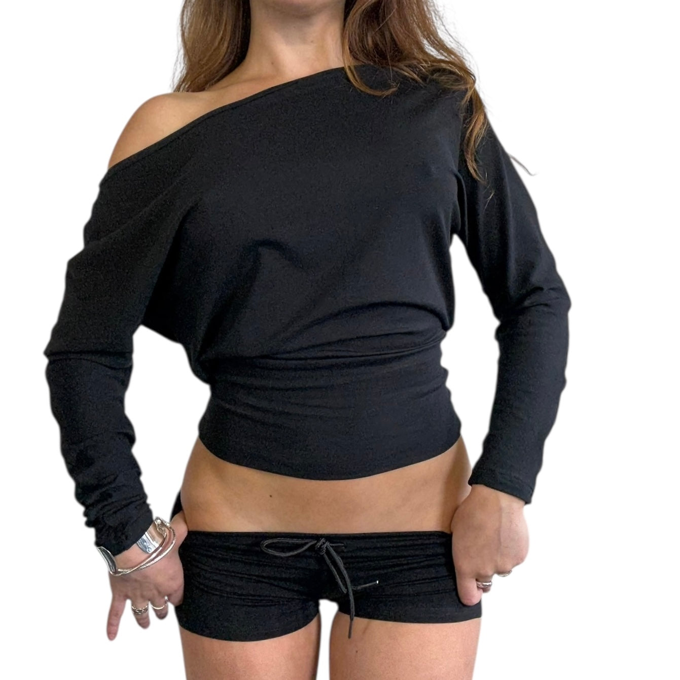 Tara Off Shoulder Top - Black