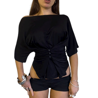 Emma Off Shoulder Top - Black