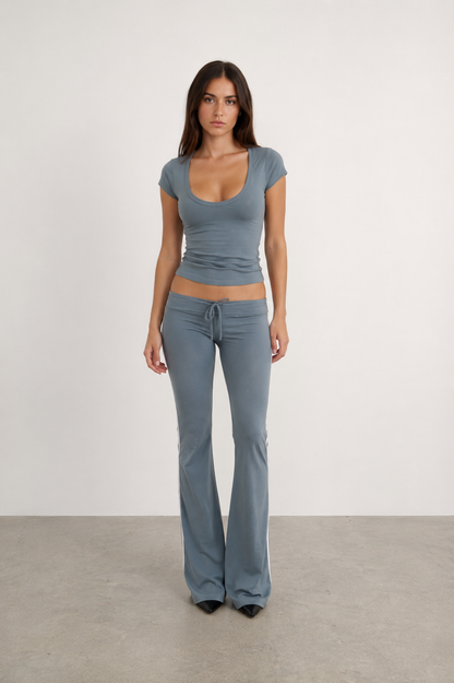 Teddy Stripe Flares