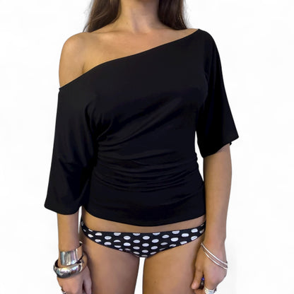 Emma Off Shoulder Top - Black