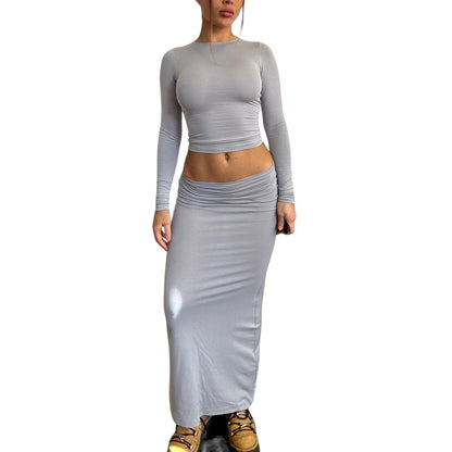 Tera Long Sleeved Top & Maxi Skirt Set