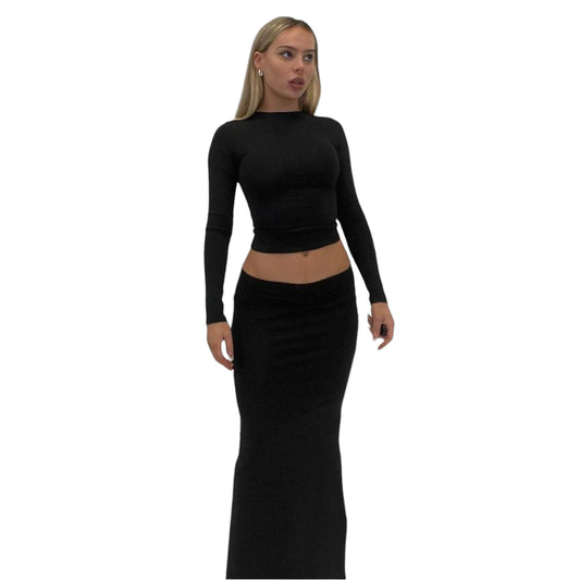 Tera Long Sleeved Top & Maxi Skirt Set