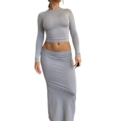 Tera Long Sleeved Top & Maxi Skirt Set