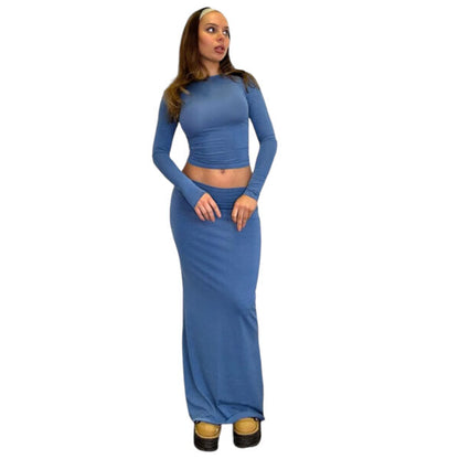 Tera Long Sleeved Top & Maxi Skirt Set