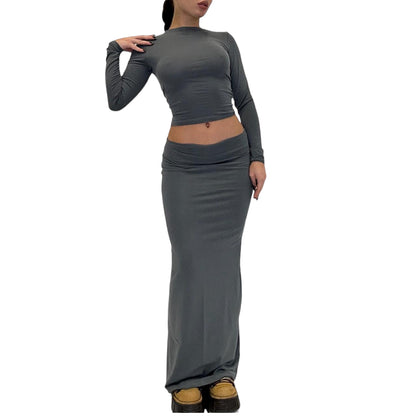 Tera Long Sleeved Top & Maxi Skirt Set