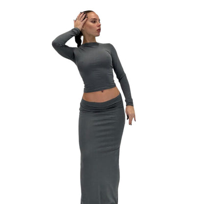 Tera Long Sleeved Top & Maxi Skirt Set