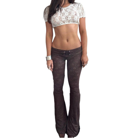 Fiona Lace Up Flares